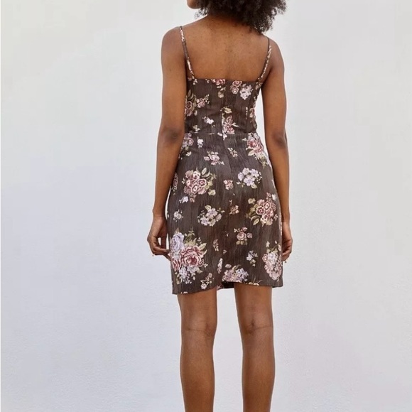 Brock Collection x H&M Floral mini Dress Woman’s Size XXL New Linen Blend - Picture 3 of 7